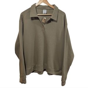 PINK Victoria's Secret Polo Long Sleeve Sweatshirt With Pockets Size XL